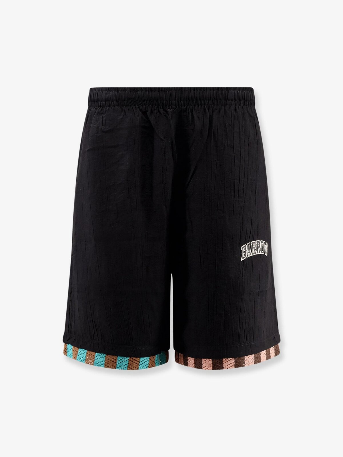 Barrow Viscose Blend Bermuda Shorts With Logo Print