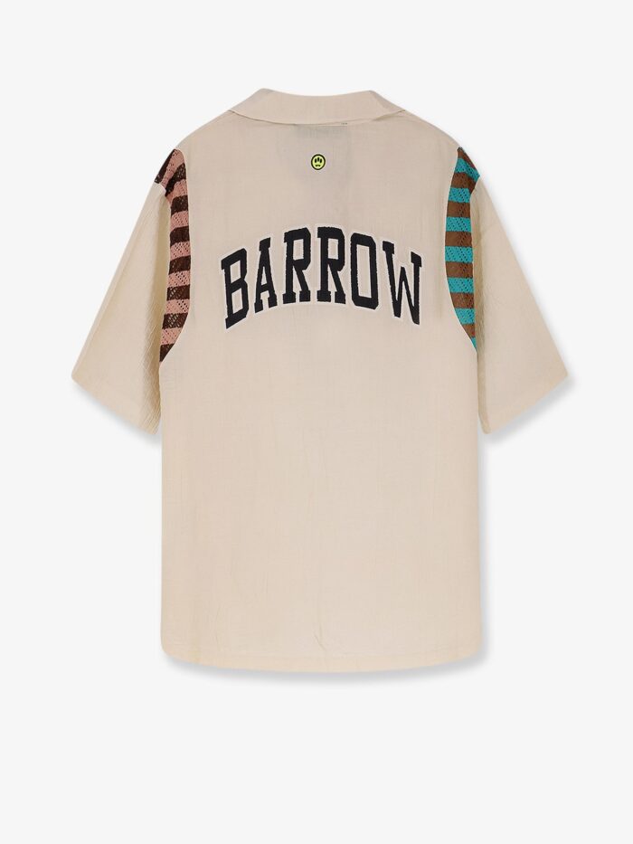 Barrow Viscose Shirt With Front Logo Print