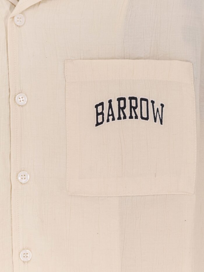 Barrow Viscose Shirt With Front Logo Print