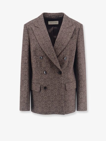 Dries Van Noten Barrysta Wool And Cotton Blazer