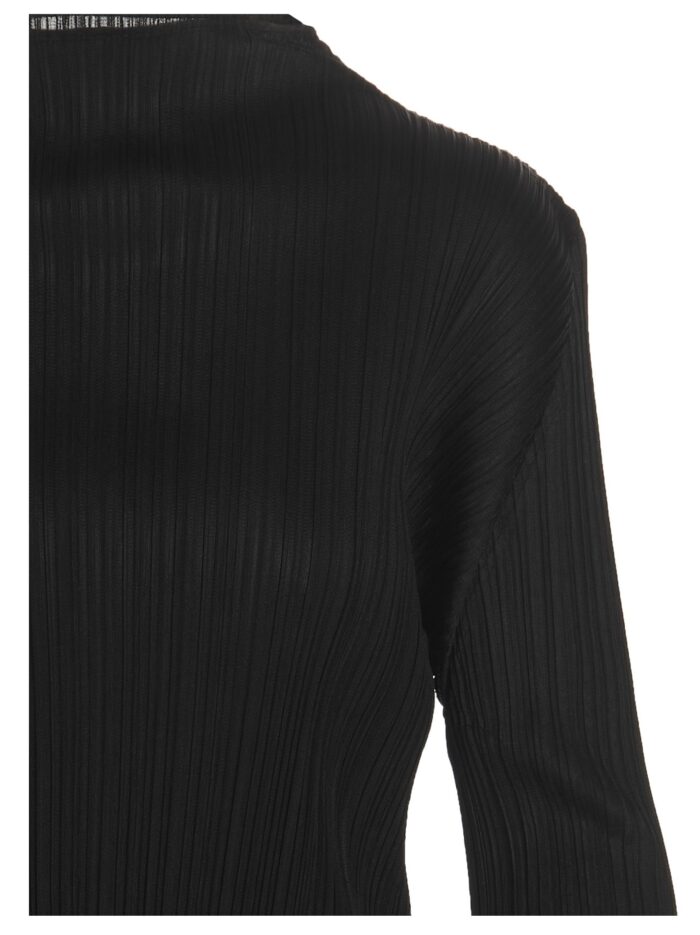 PLEATS PLEASE ISSEY MIYAKE 'Basics' Black Long Sleeve Top