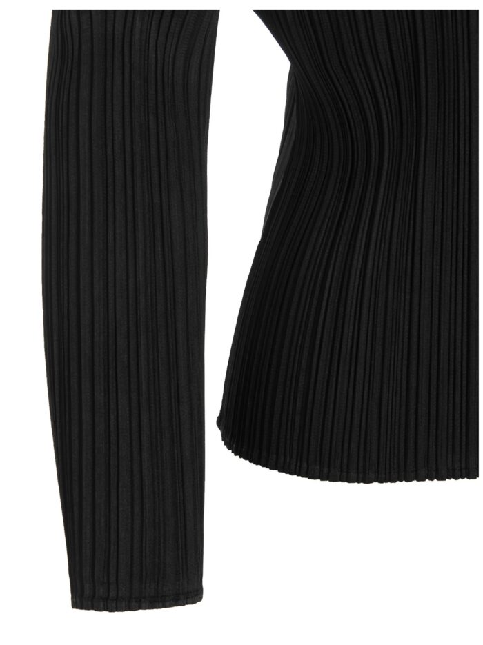 PLEATS PLEASE ISSEY MIYAKE 'Basics' Black Long Sleeve Top