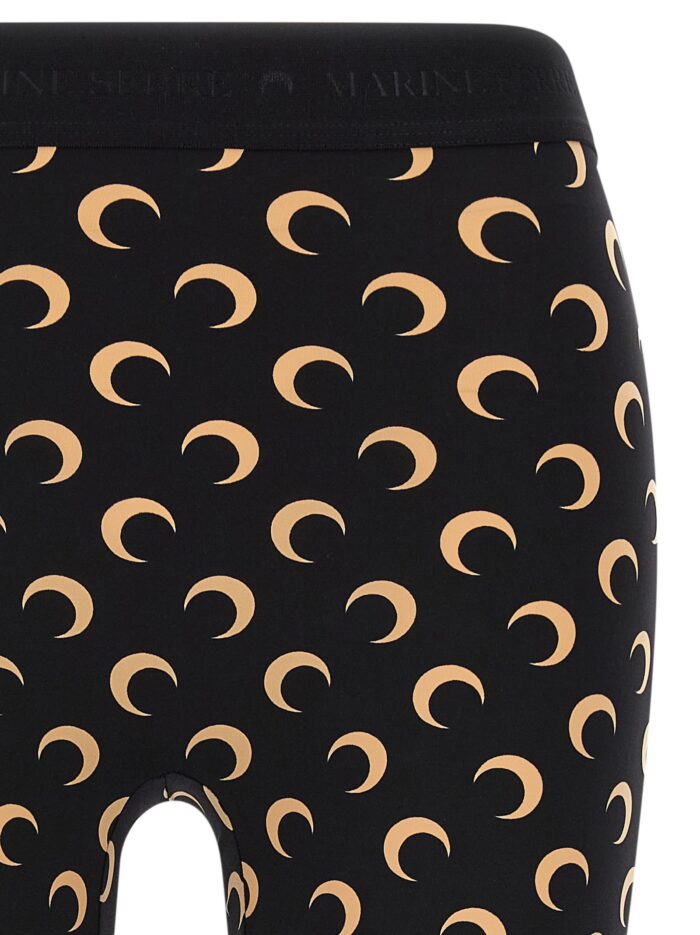 MARINE SERRE Beige 'All Over Moon' Capri Leggings