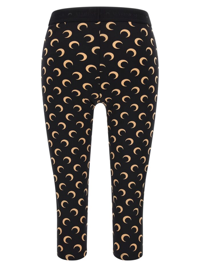 MARINE SERRE Beige 'All Over Moon' Capri Leggings