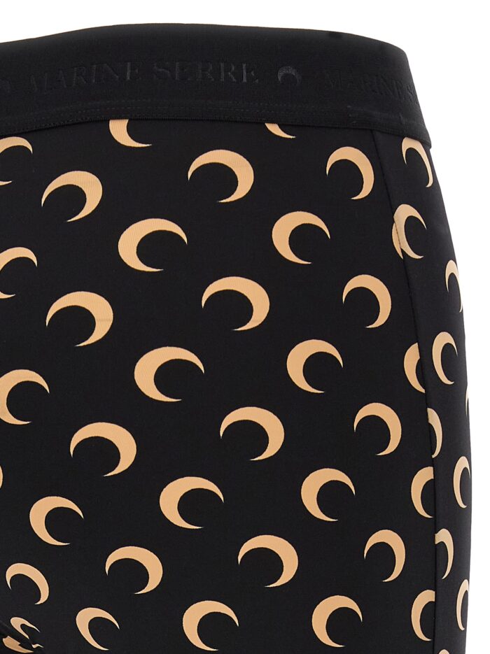 MARINE SERRE Beige 'All Over Moon' Capri Leggings