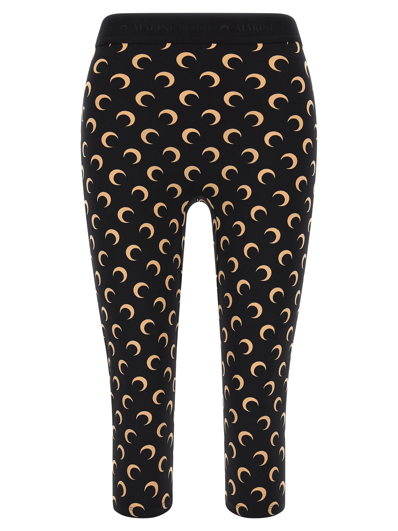 MARINE SERRE Beige 'All Over Moon' Capri Leggings