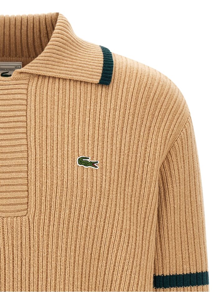 Lacoste Beige 'Archive Edition' Sweater