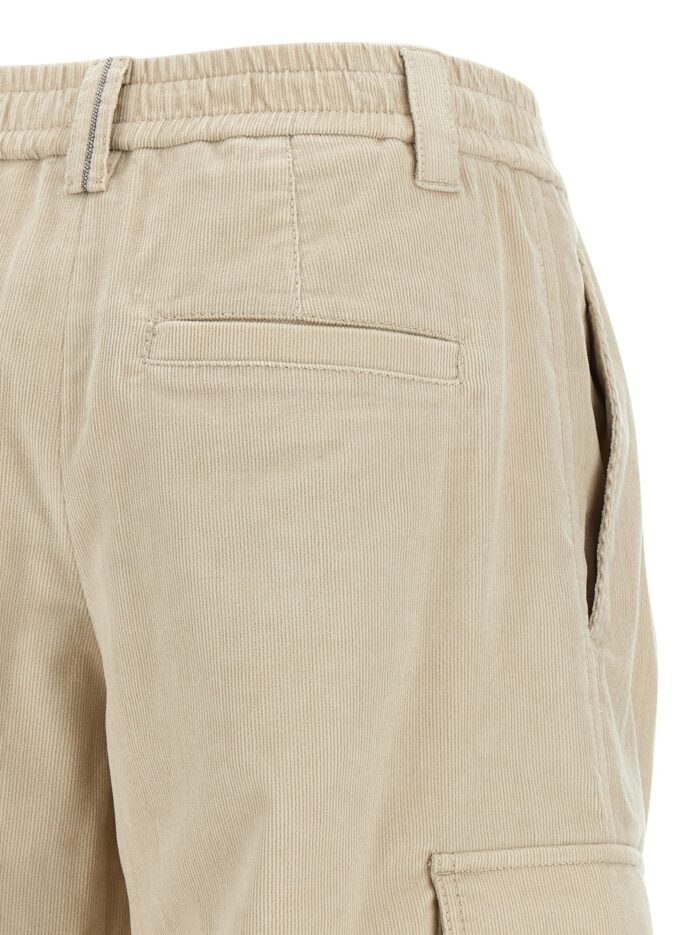 Brunello Cucinelli Beige 'Baggy Cargo' Pants