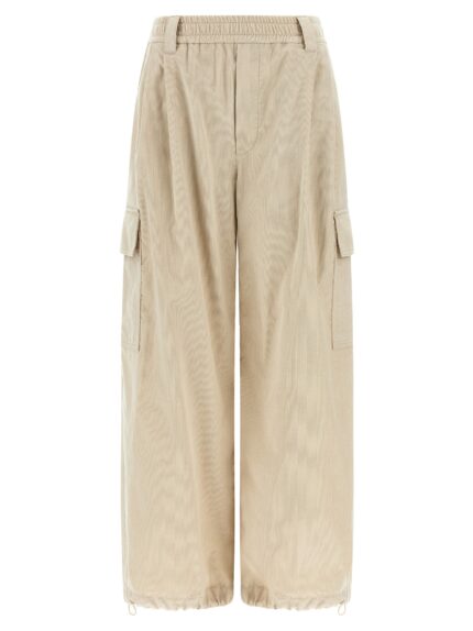 Brunello Cucinelli Beige 'Baggy Cargo' Pants