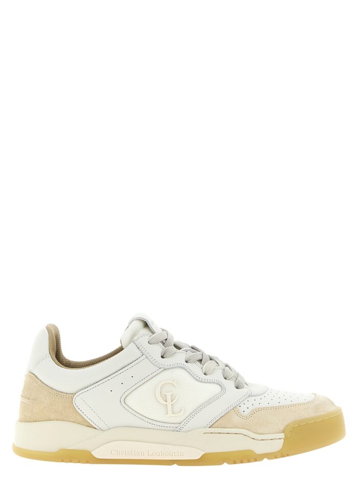 CHRISTIAN LOUBOUTIN Beige 'Bsktball 1 Retro' Sneakers