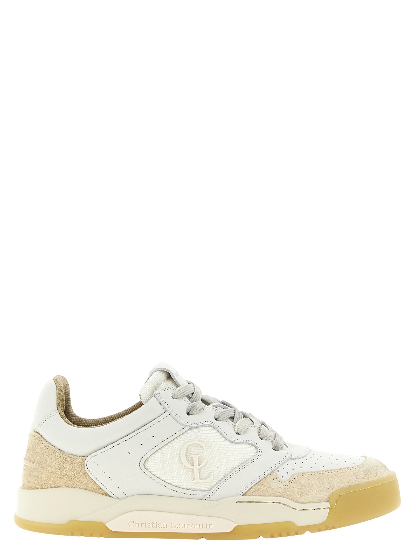 CHRISTIAN LOUBOUTIN Beige 'Bsktball 1 Retro' Sneakers