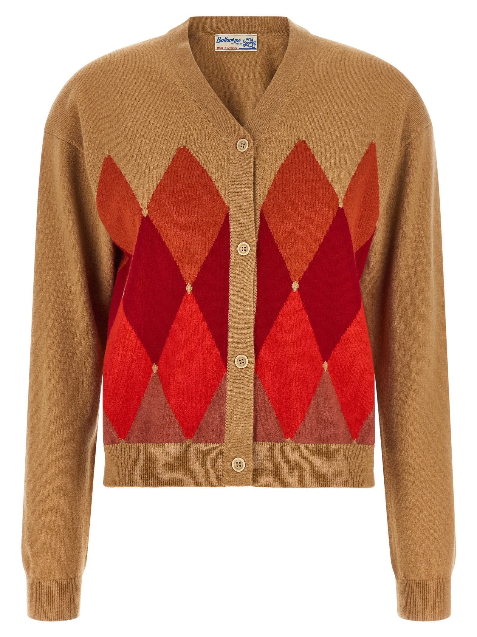 Ballantyne Beige 'Diamond' Cardigan