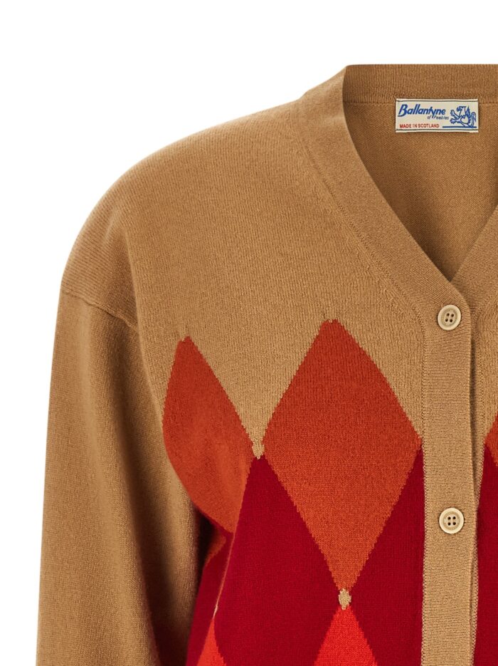 Ballantyne Beige 'Diamond' Cardigan