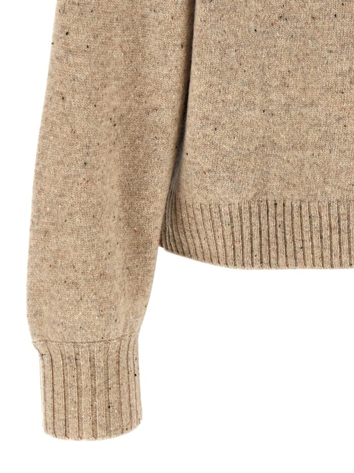 Ballantyne Beige Diamond Turtleneck Sweater