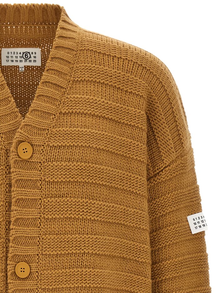 MM6 MAISON MARGIELA Beige 'Distressed' Cardigan
