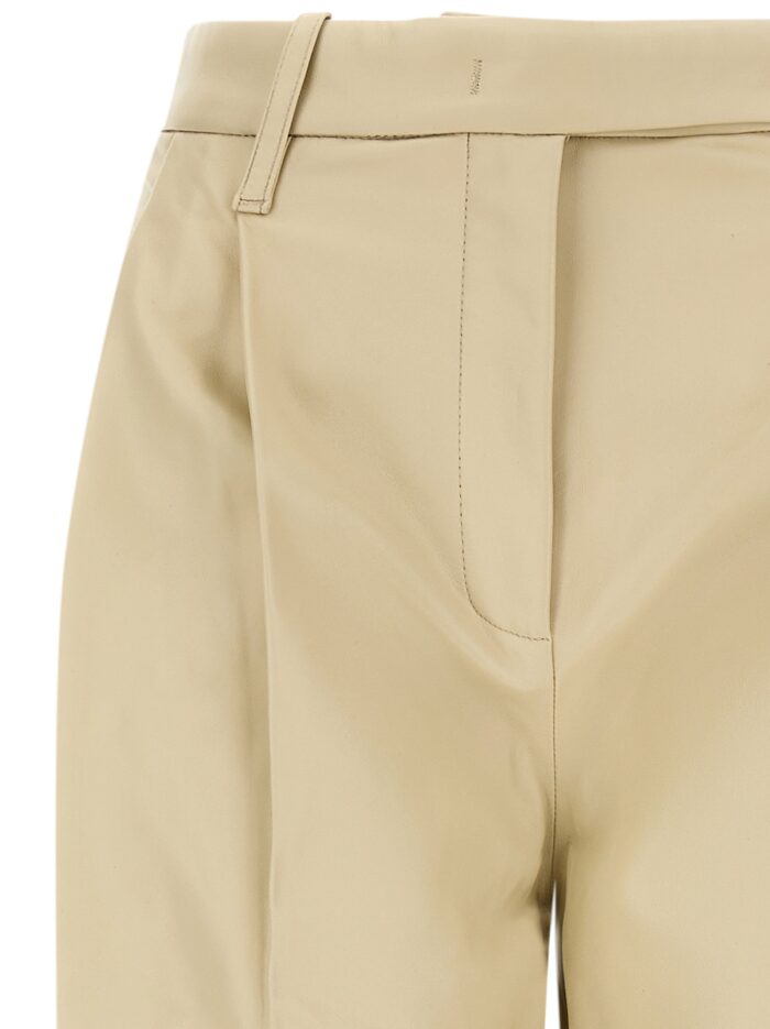 CO Beige Leather 'Pearl' Pants