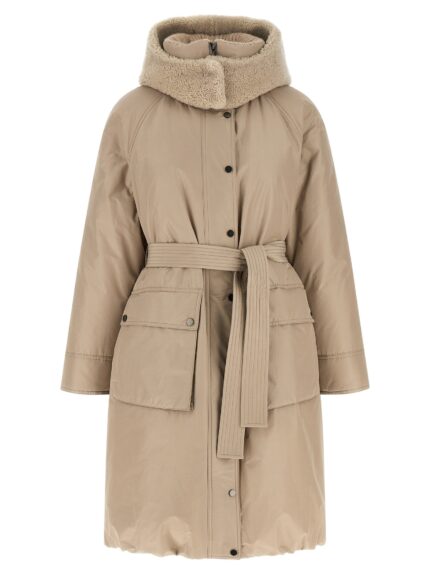 Brunello Cucinelli Beige Long Down Jacket