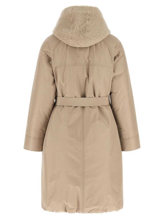 Brunello Cucinelli Beige Long Down Jacket