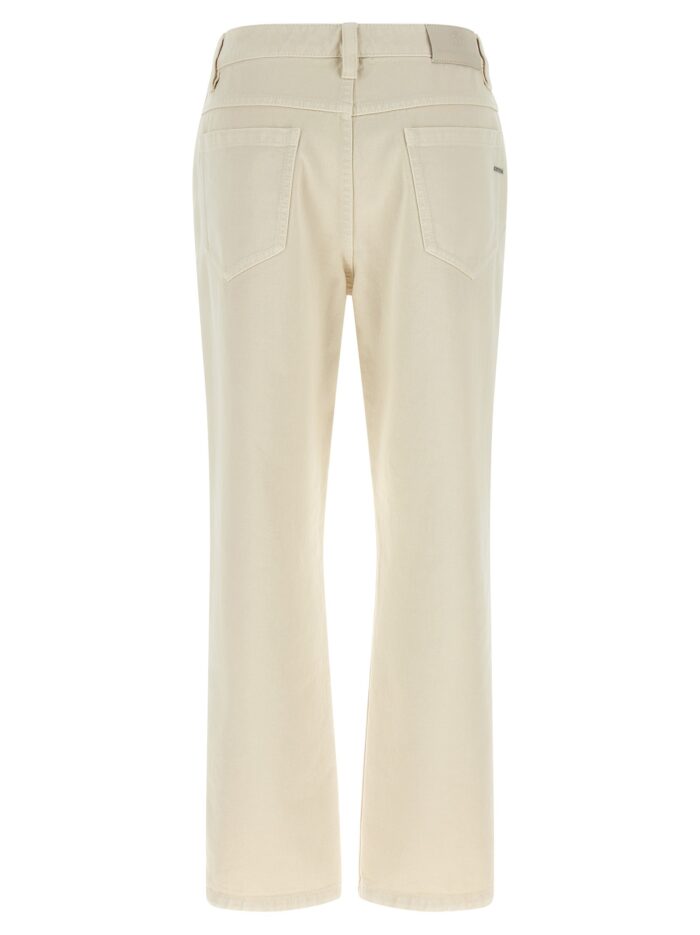 Brunello Cucinelli Beige 'Shiny Tab' Jeans