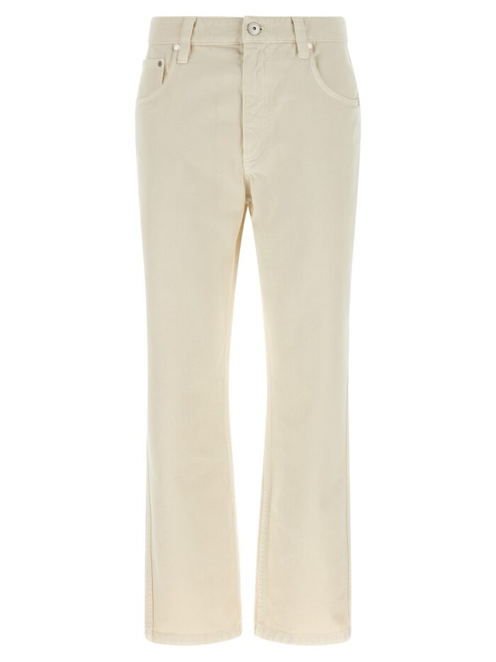brunello cucinelli beige 'shiny tab' jeans Brunello Cucinelli Beige 'Shiny Tab' Jeans