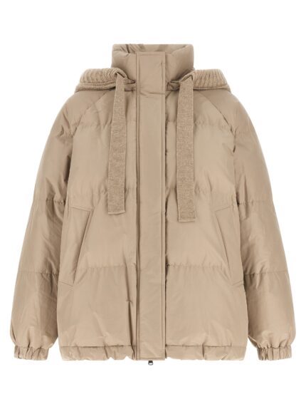 Brunello Cucinelli Beige Taffeta Down Jacket