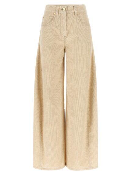 Brunello Cucinelli Beige 'Wide' Pants