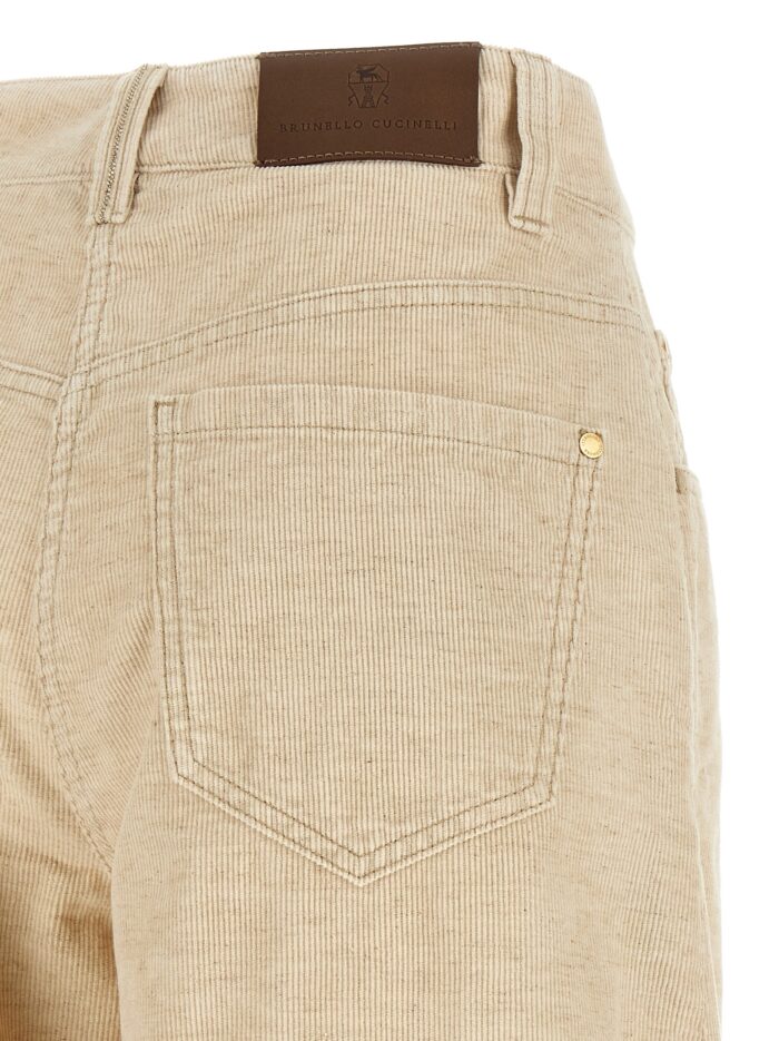 Brunello Cucinelli Beige 'Wide' Pants