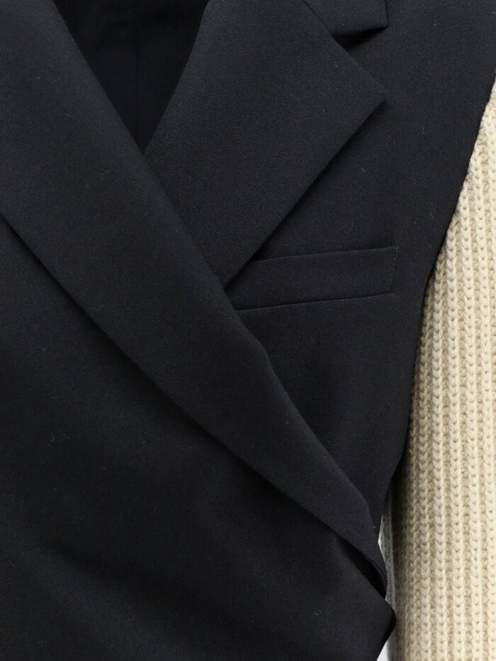 Dries Van Noten Beline Bis Wool Blazer With Contrasting Sleeves