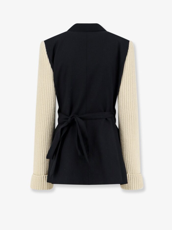 Dries Van Noten Beline Bis Wool Blazer With Contrasting Sleeves