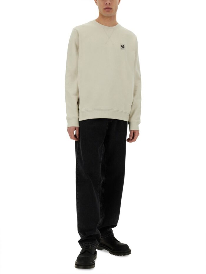 BELSTAFF SWEATSHIRT WITH LOGO PATCH