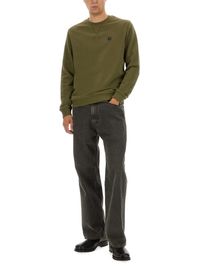 BELSTAFF SWEATSHIRT WITH LOGO PATCH