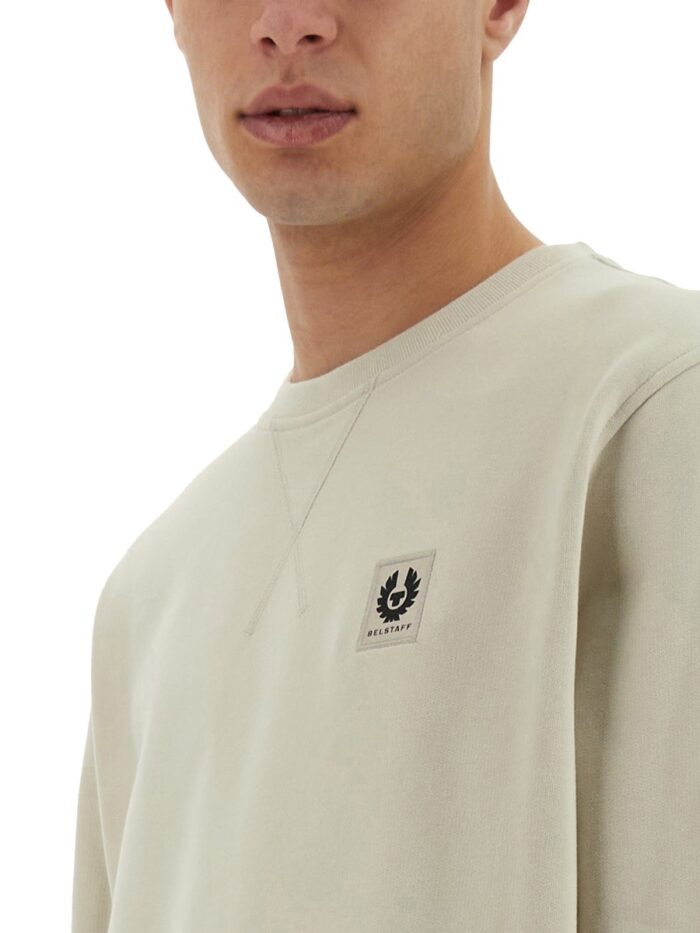 BELSTAFF SWEATSHIRT WITH LOGO PATCH