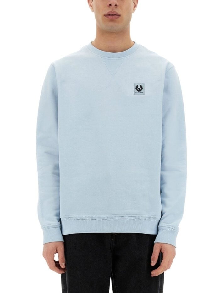 BELSTAFF SWEATSHIRT WITH LOGO PATCH