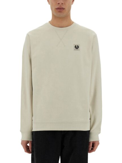 BELSTAFF SWEATSHIRT WITH LOGO PATCH