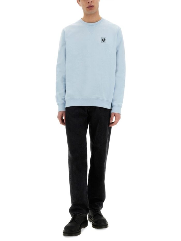 BELSTAFF SWEATSHIRT WITH LOGO PATCH