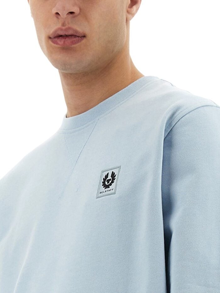 BELSTAFF SWEATSHIRT WITH LOGO PATCH