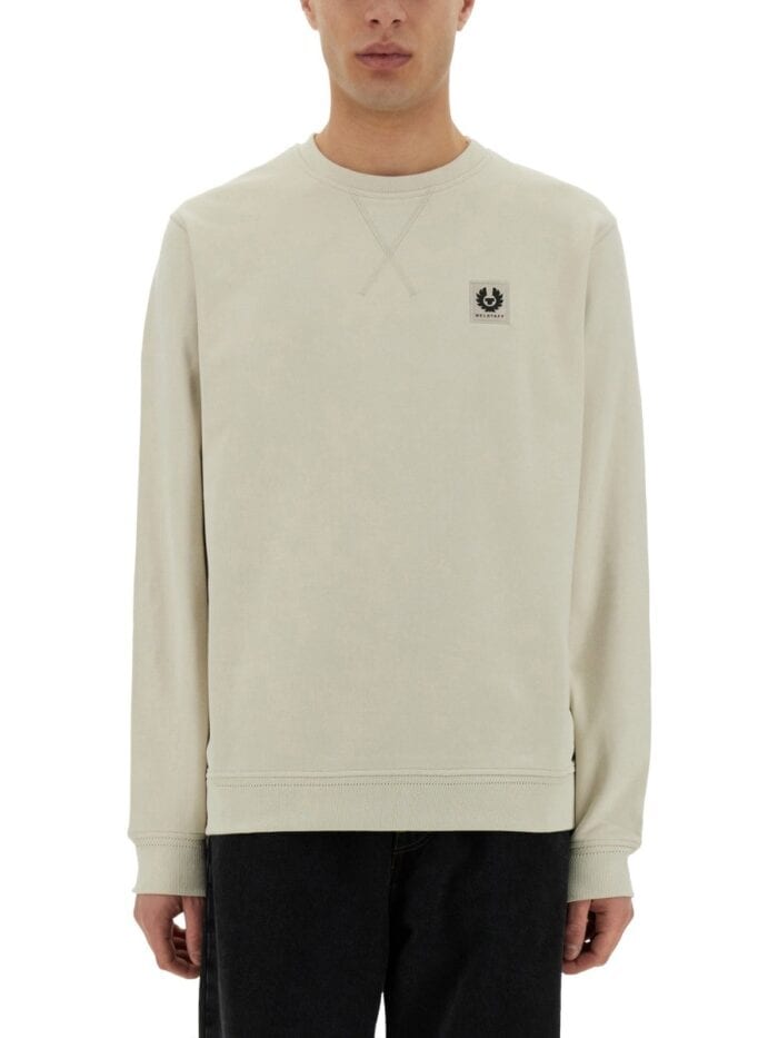 BELSTAFF SWEATSHIRT WITH LOGO PATCH