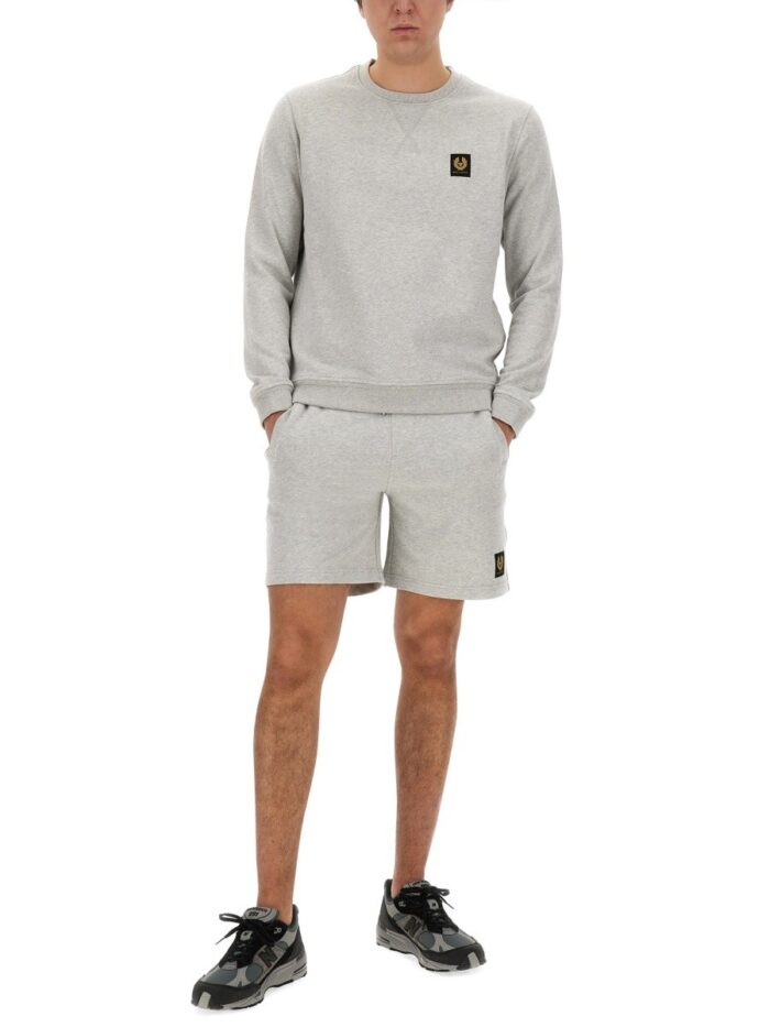 BELSTAFF SWEATSHIRT WITH LOGO PATCH