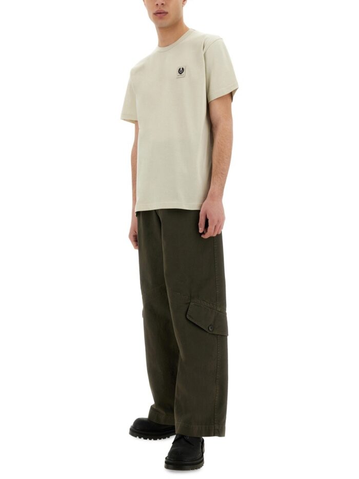 BELSTAFF T-SHIRT WITH LOGO PATCH