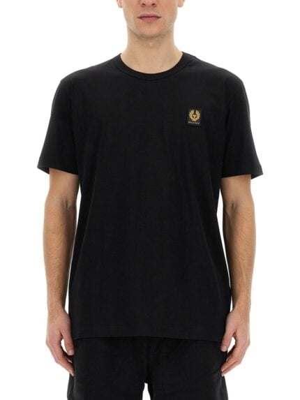 BELSTAFF T-SHIRT WITH LOGO PATCH