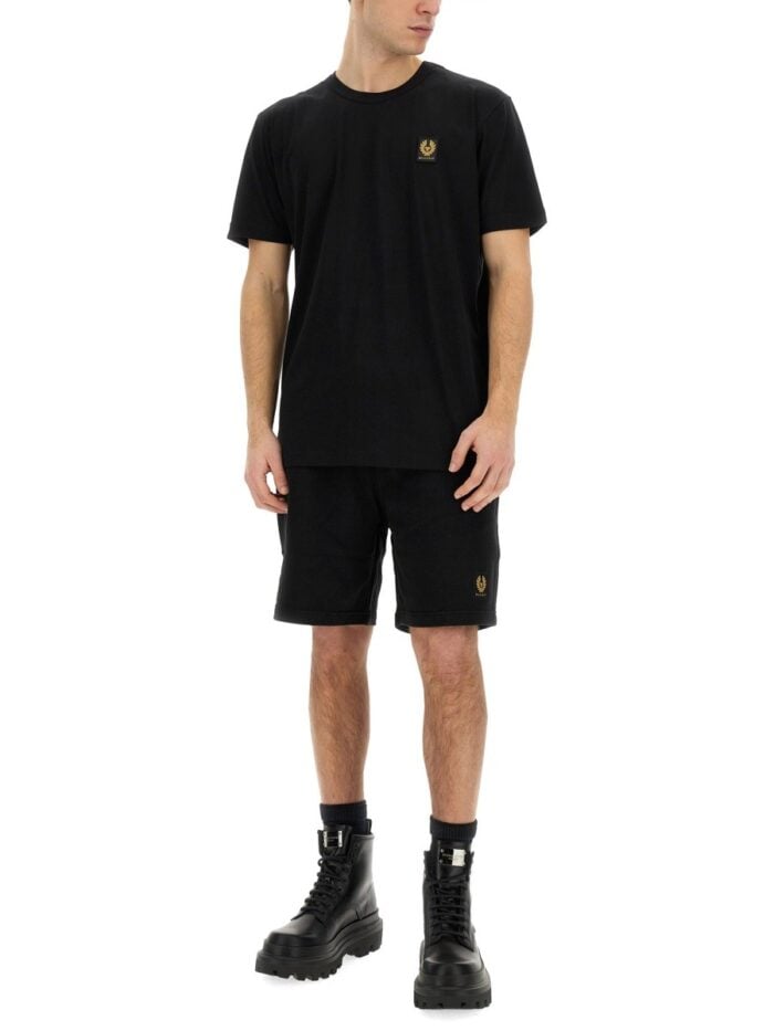 BELSTAFF T-SHIRT WITH LOGO PATCH