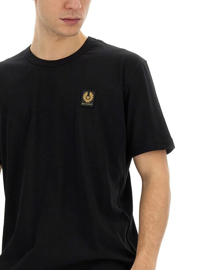 BELSTAFF T-SHIRT WITH LOGO PATCH