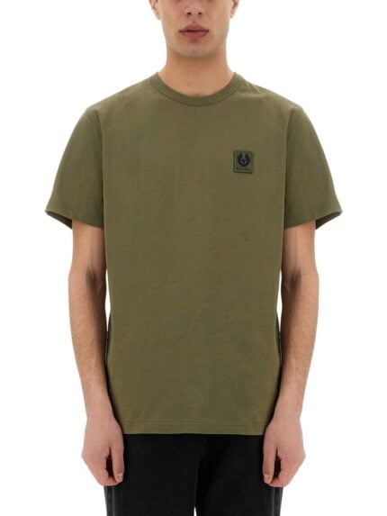 BELSTAFF T-SHIRT WITH LOGO PATCH