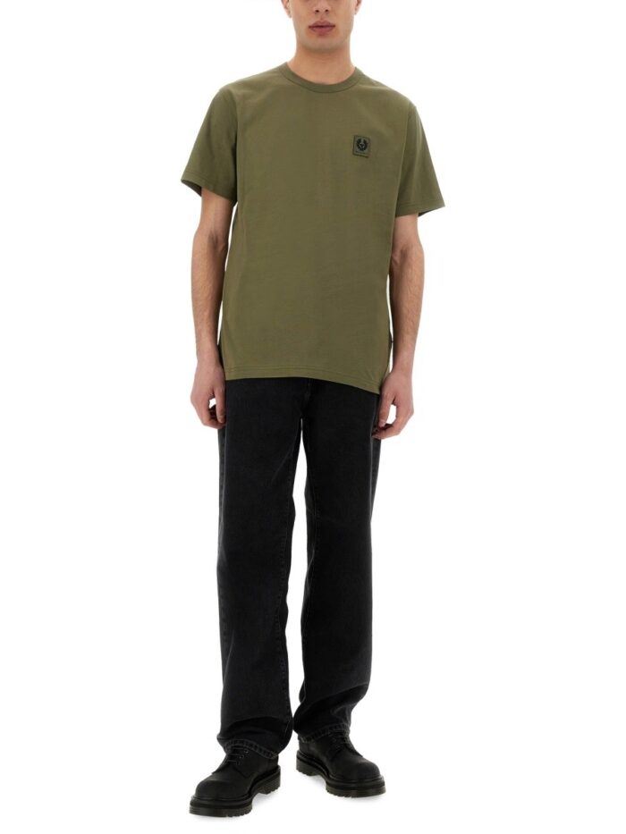 BELSTAFF T-SHIRT WITH LOGO PATCH