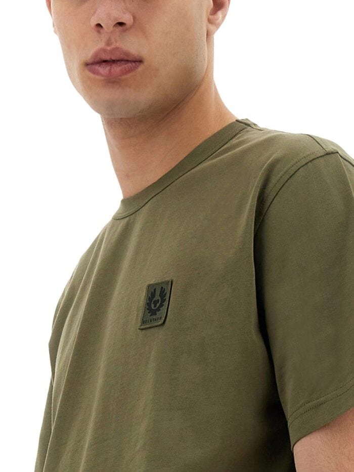 BELSTAFF T-SHIRT WITH LOGO PATCH
