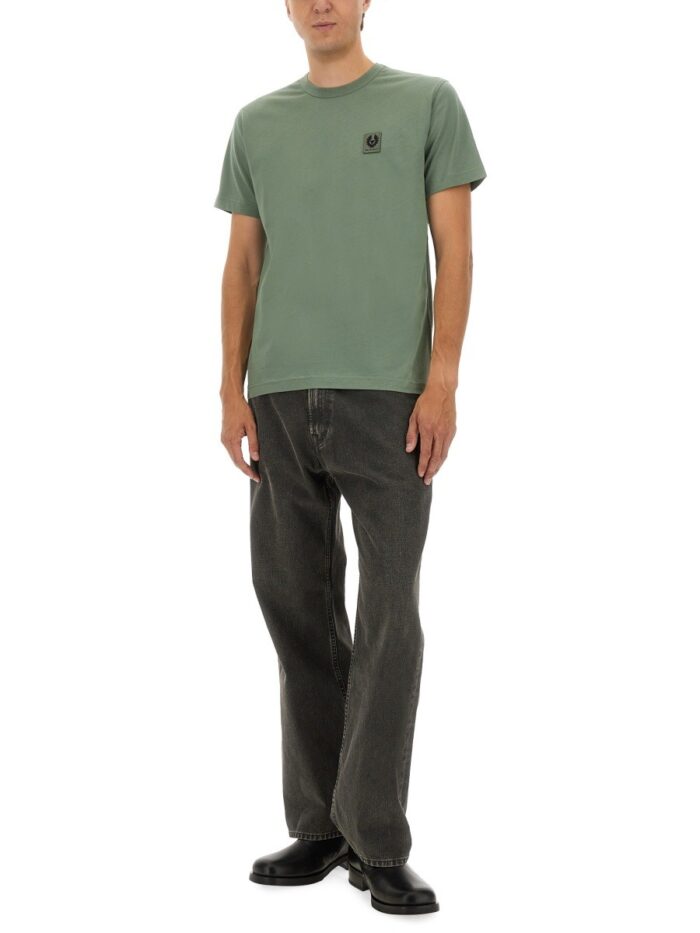 BELSTAFF T-SHIRT WITH LOGO PATCH