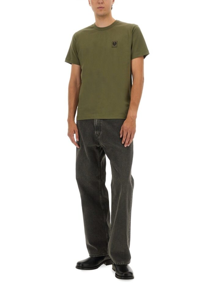 BELSTAFF T-SHIRT WITH LOGO PATCH