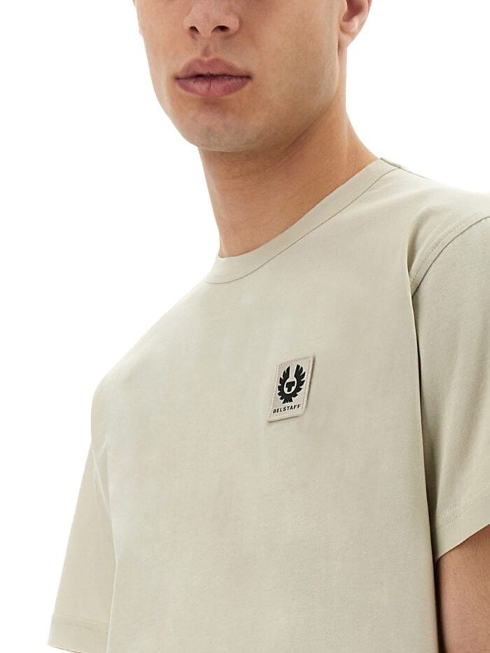 BELSTAFF T-SHIRT WITH LOGO PATCH