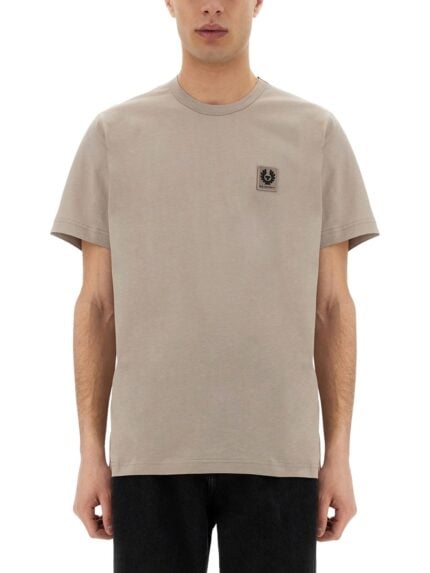 BELSTAFF T-SHIRT WITH LOGO PATCH