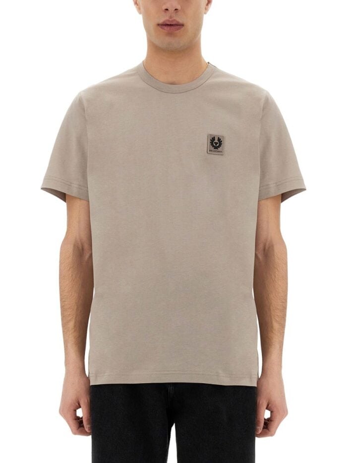 BELSTAFF T-SHIRT WITH LOGO PATCH